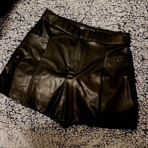 Zara Leather Shorts